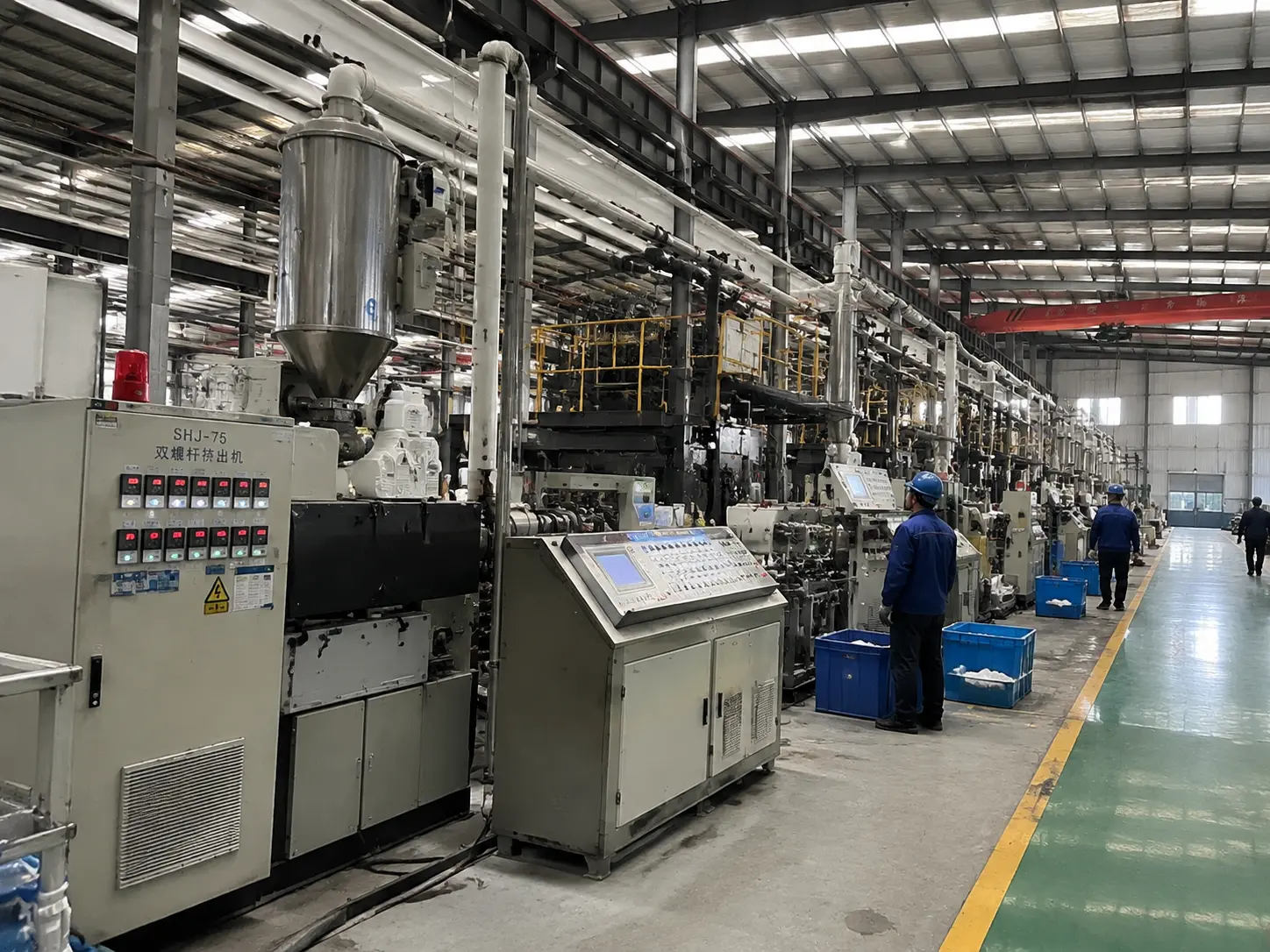 Extrusion line running flame retardant masterbatch at Rectivas production facility