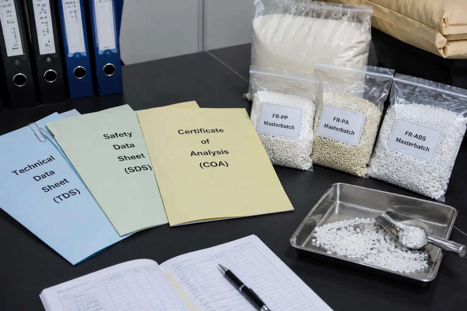 Compliance document set with RoHS / REACH labels