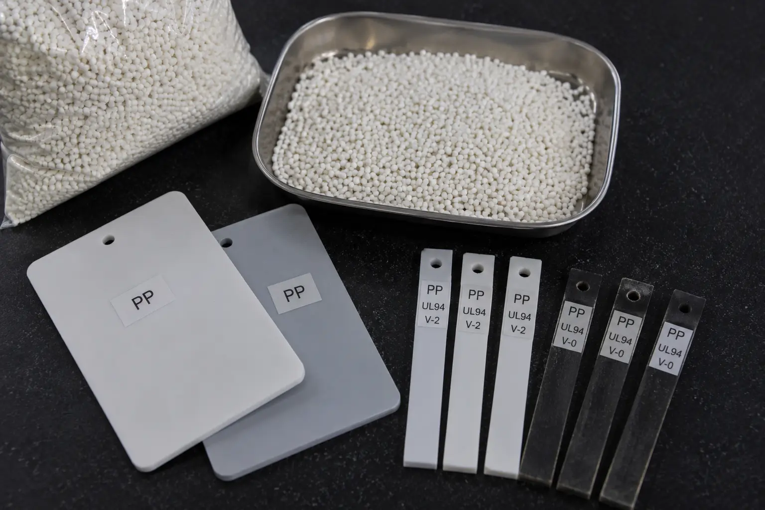 PP flame retardant masterbatch pellets and UL94 test bars